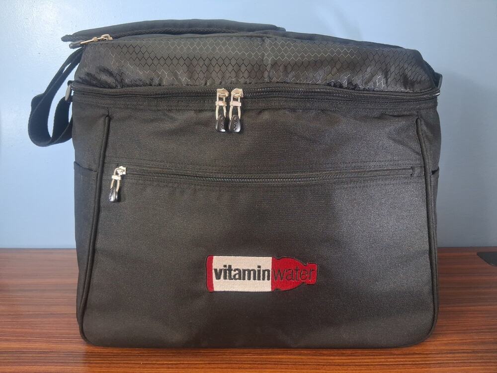 Vitamin Water Adverstiment Cooler Insulated Black Shoulder Bag Camping Concert